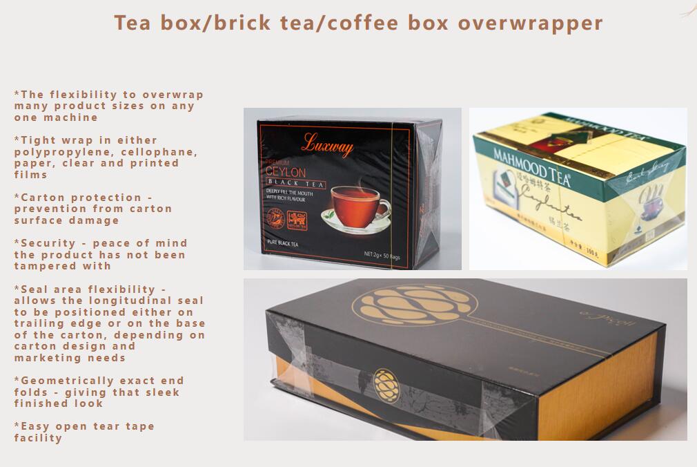 Ceylon tea cellophane box wrapping machine packaging machine