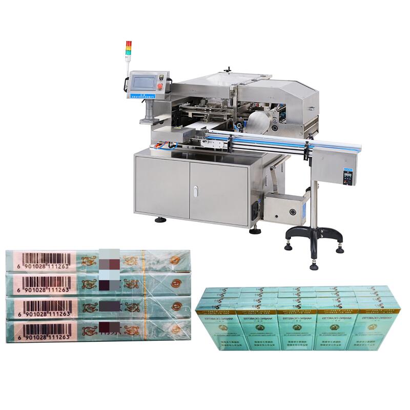 Cellophane or BOPP film over wrapping machine for cigarette or shisha box